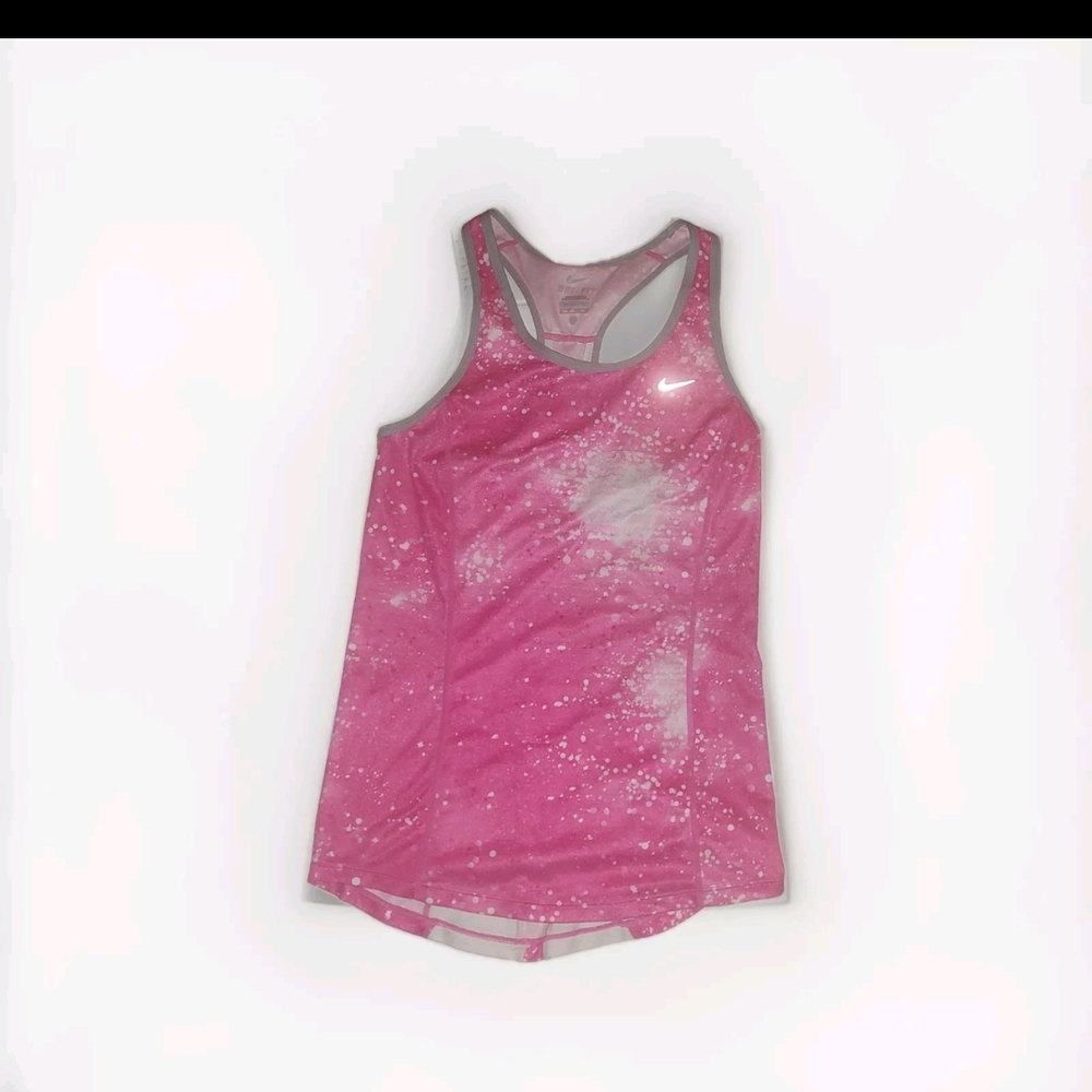 Nike Pink and White Tank Top